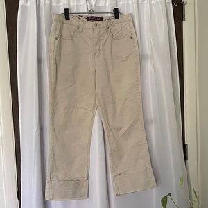 Gloria Vanderbilt Women’s Tan Mid-rise Jeans Style Sz 12 w/Stretch NEAR NEW